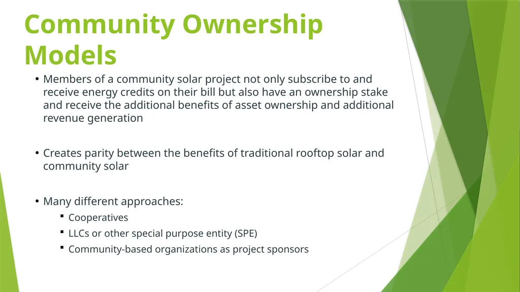 COMMUNITY SOLAR 101 Realizing Affordable Solar - slide 28 of 33