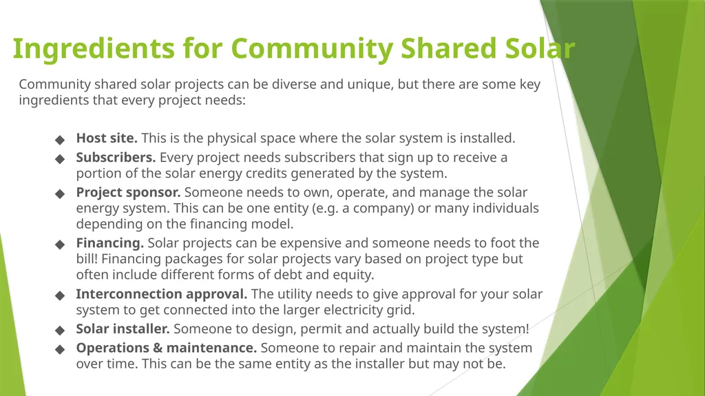 COMMUNITY SOLAR 101 Realizing Affordable Solar - slide 21 of 33