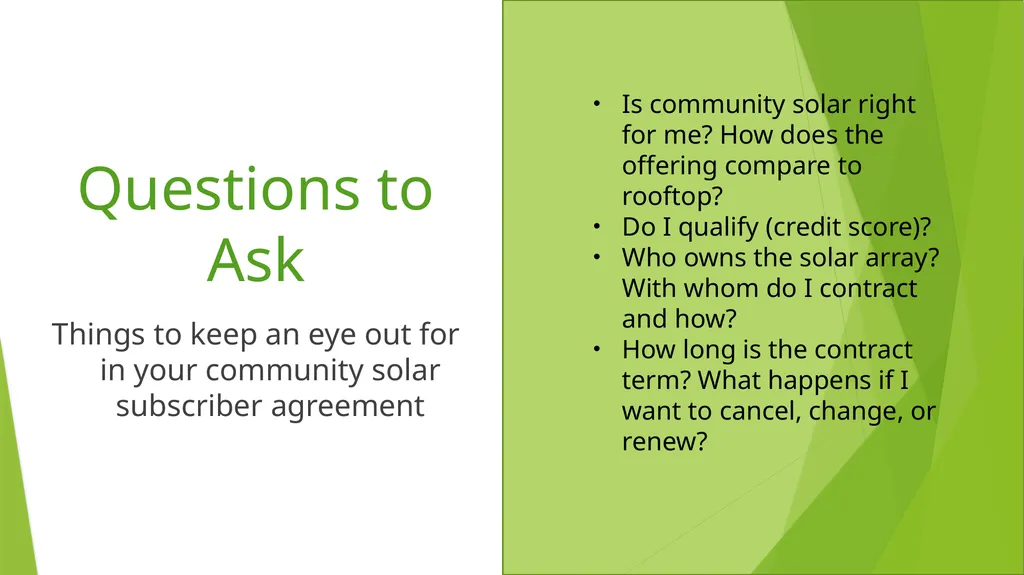 COMMUNITY SOLAR 101 Realizing Affordable Solar - slide 32 of 33