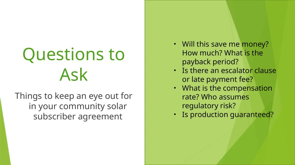 COMMUNITY SOLAR 101 Realizing Affordable Solar - slide 33 of 33
