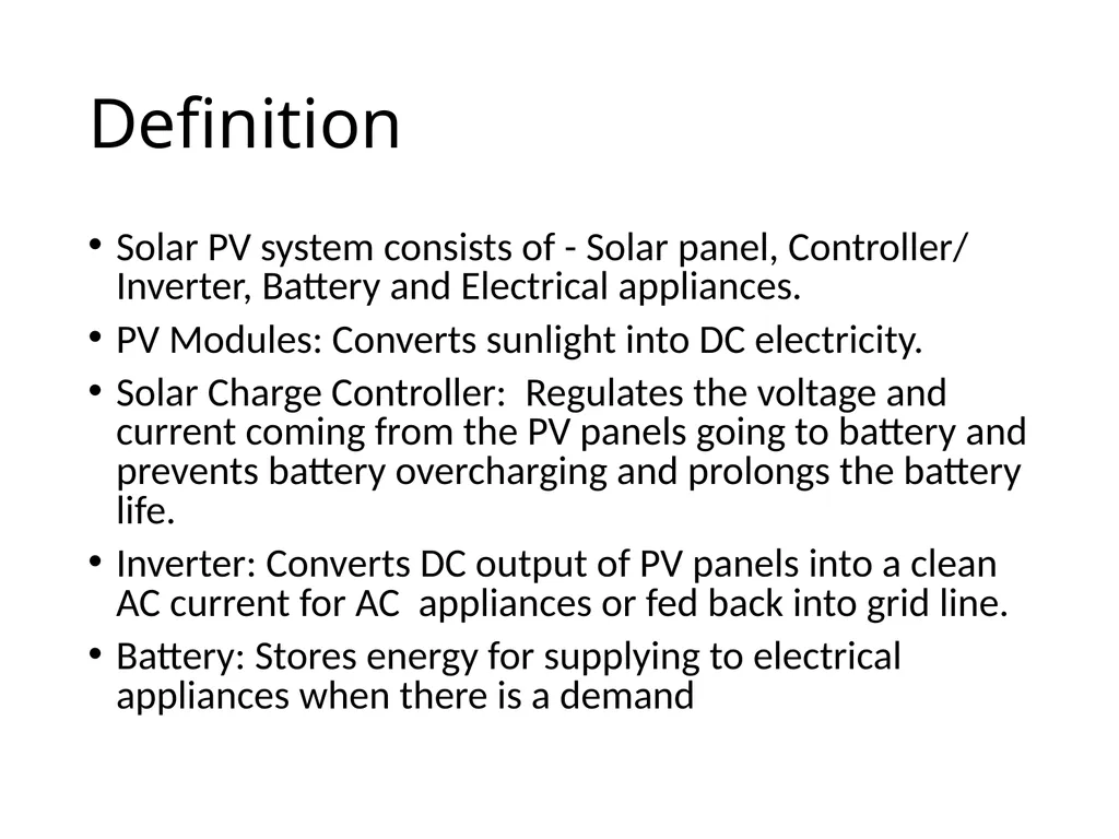 Solar PV System Presented by Prof. Nimay Chandra - slide 2 of 8