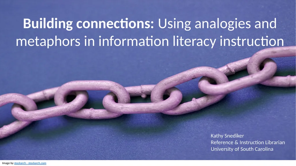 Building connections: Using analogies and