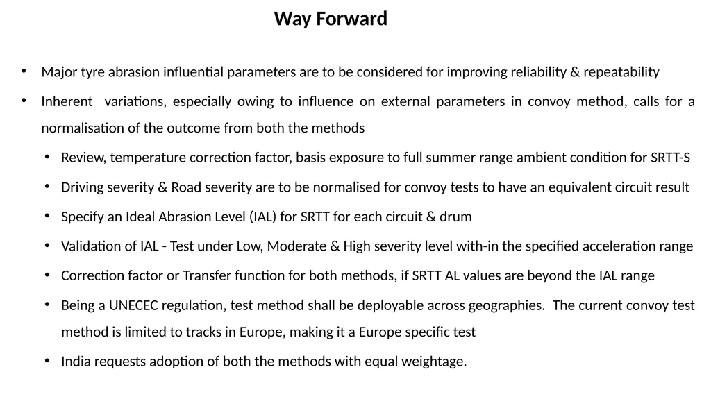 Tyre Abrasion Test Convoy Method – - slide 13 of 13