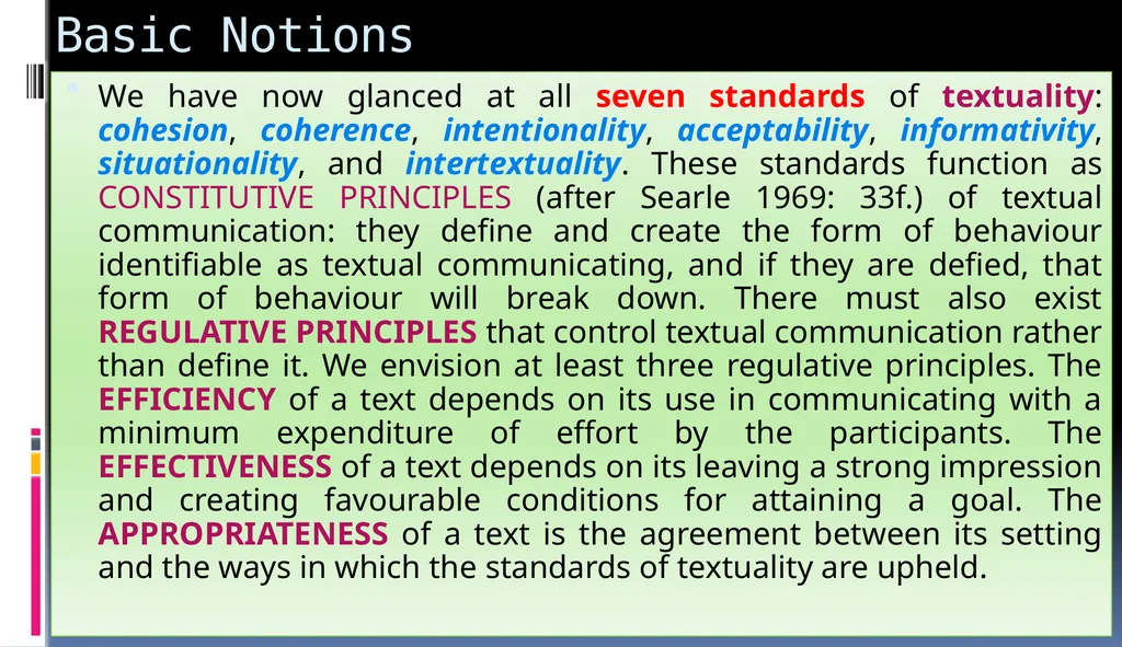 Basic Notions A TEXT will be defined as a - slide 11 of 11
