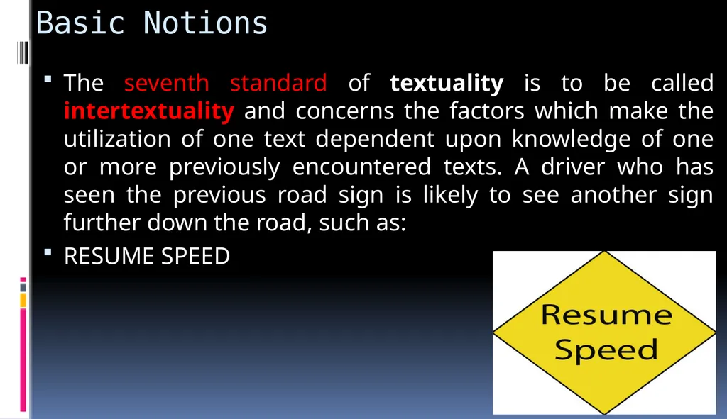 Basic Notions A TEXT will be defined as a - slide 9 of 11