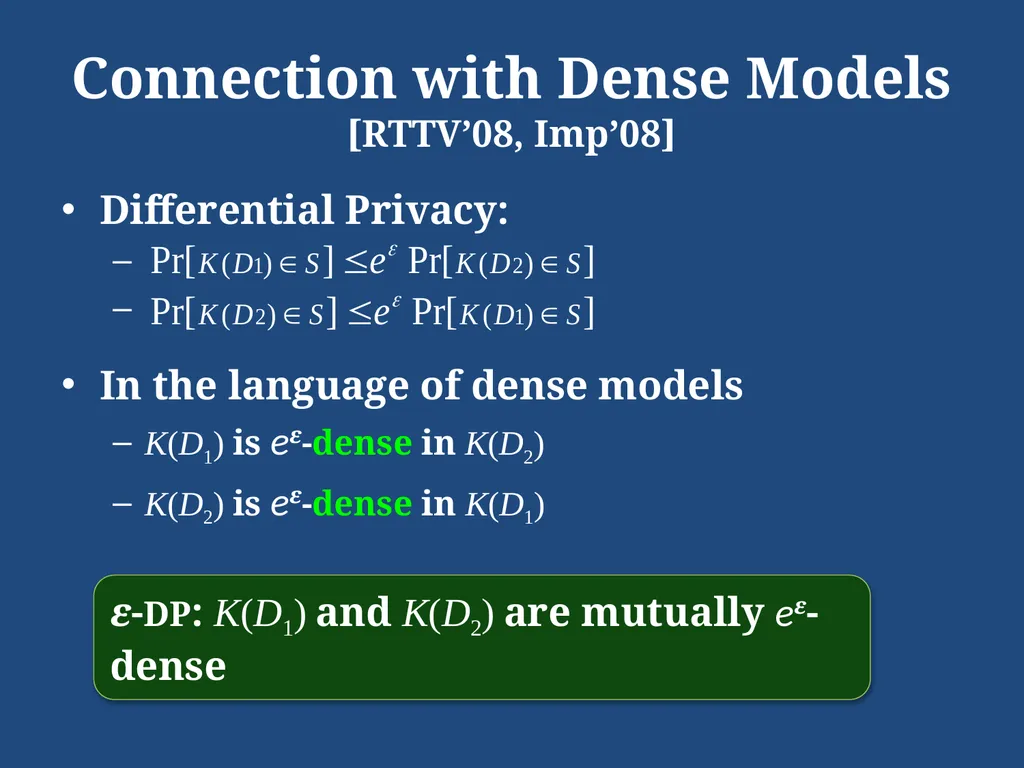 Computational Differential Privacy Ilya Mironov - slide 12 of 20
