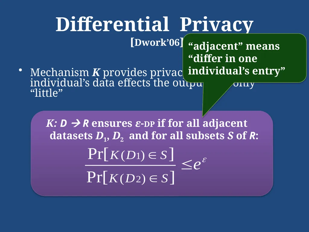 Computational Differential Privacy Ilya Mironov - slide 4 of 20