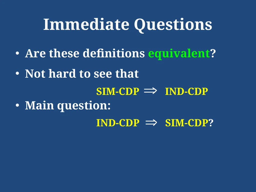 Computational Differential Privacy Ilya Mironov - slide 10 of 20