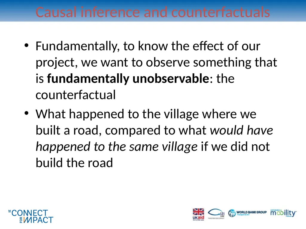 Non-experimental methods for transport impact - slide 7 of 44