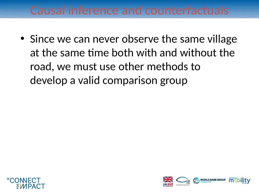 Non-experimental methods for transport impact - slide 8 of 44