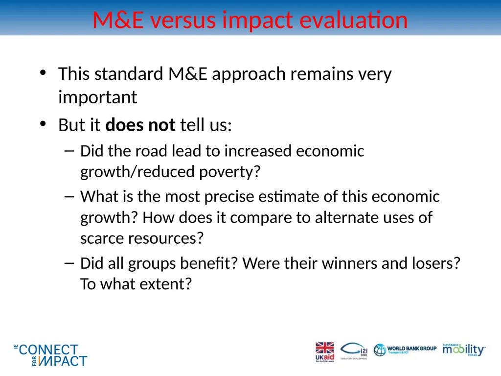 Non-experimental methods for transport impact - slide 6 of 44