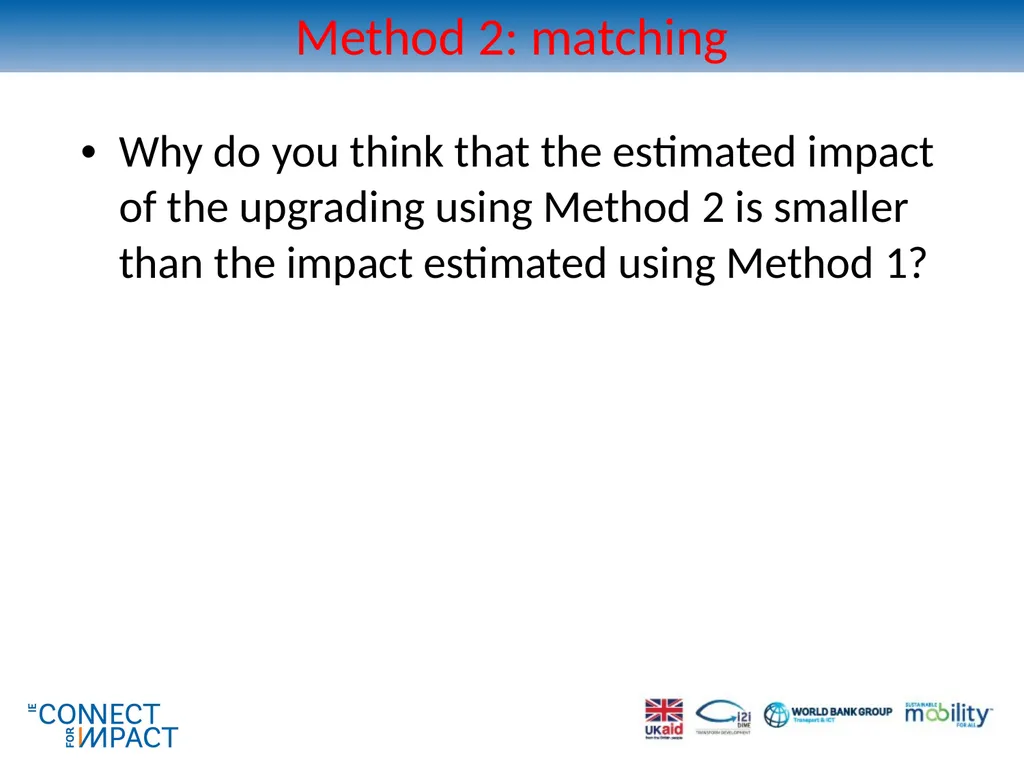 Non-experimental methods for transport impact - slide 29 of 44