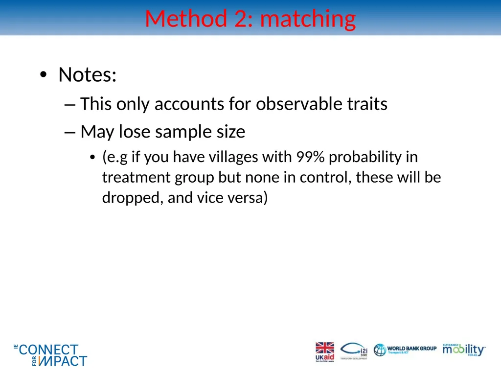 Non-experimental methods for transport impact - slide 30 of 44