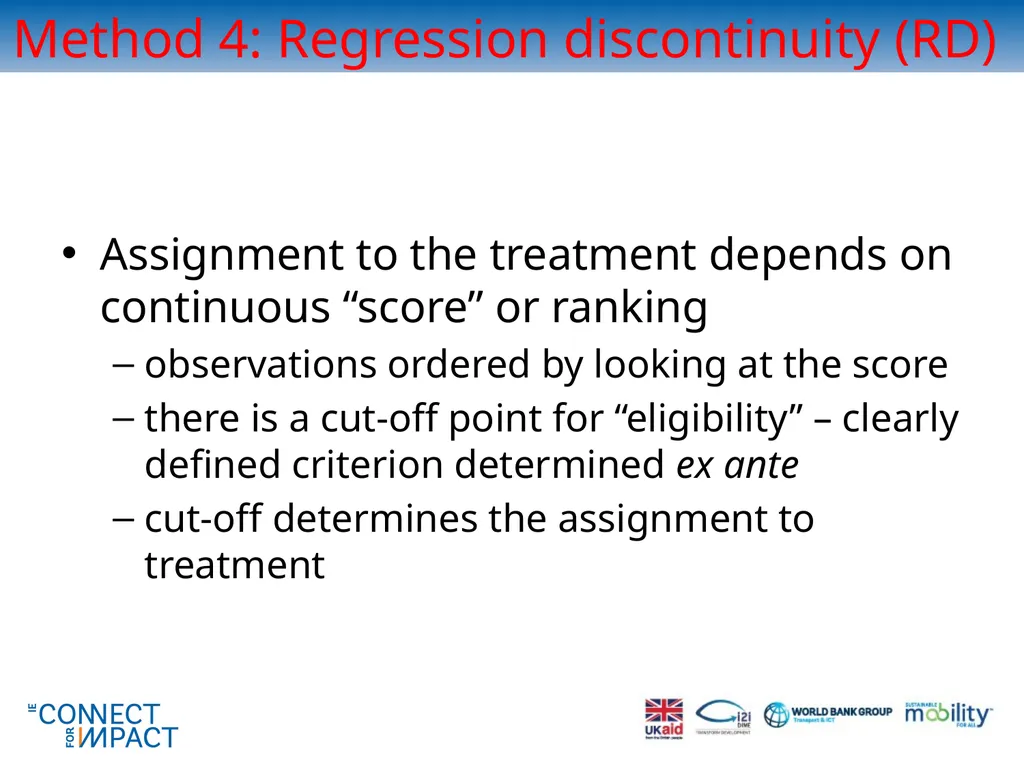 Non-experimental methods for transport impact - slide 41 of 44