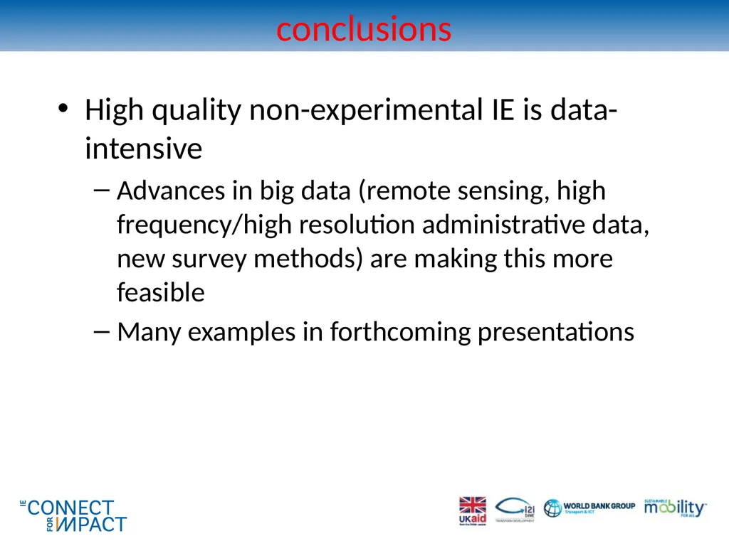 Non-experimental methods for transport impact - slide 42 of 44