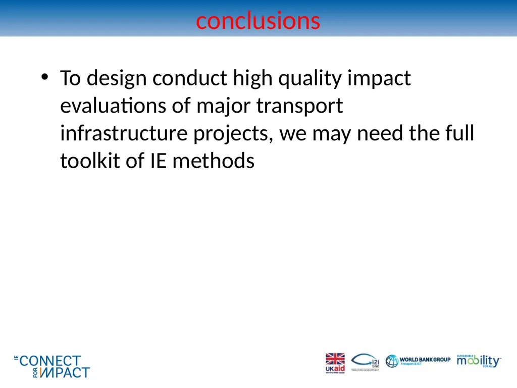 Non-experimental methods for transport impact - slide 43 of 44