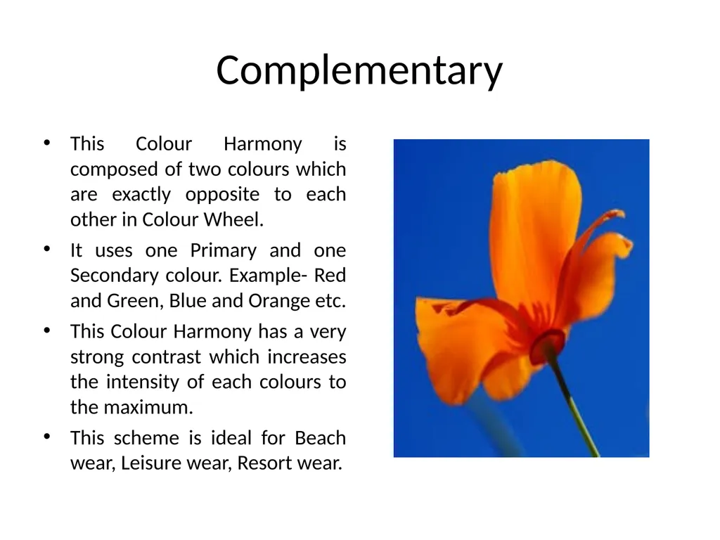 Colour Harmony Colour Harmony or Colour Scheme - slide 6 of 8