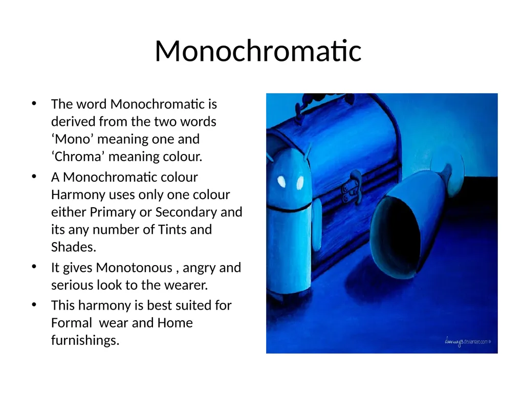 Colour Harmony Colour Harmony or Colour Scheme - slide 2 of 8