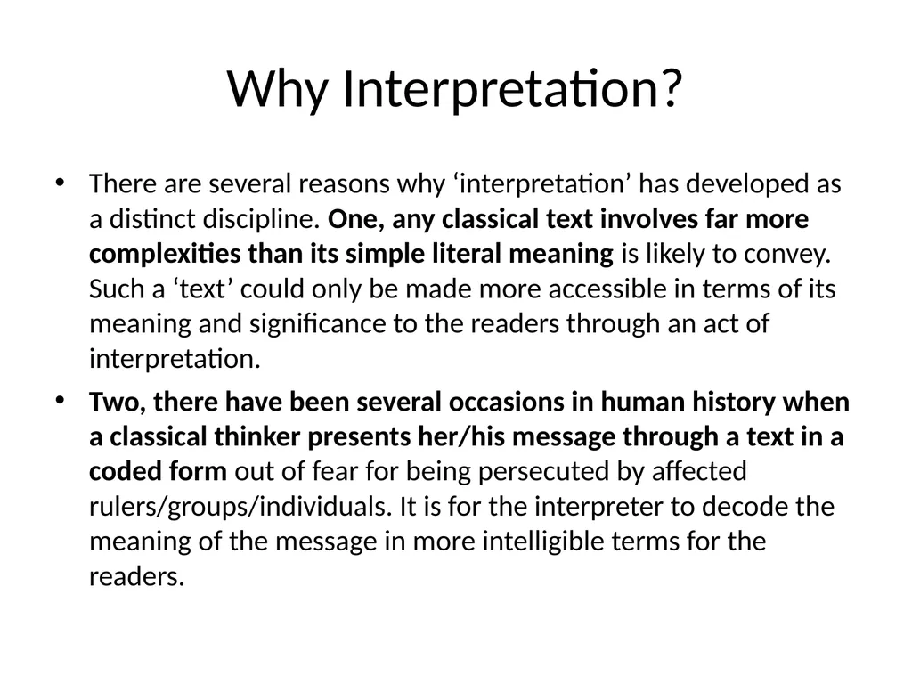 Meaning and Connotations Interpretation has - slide 3 of 18