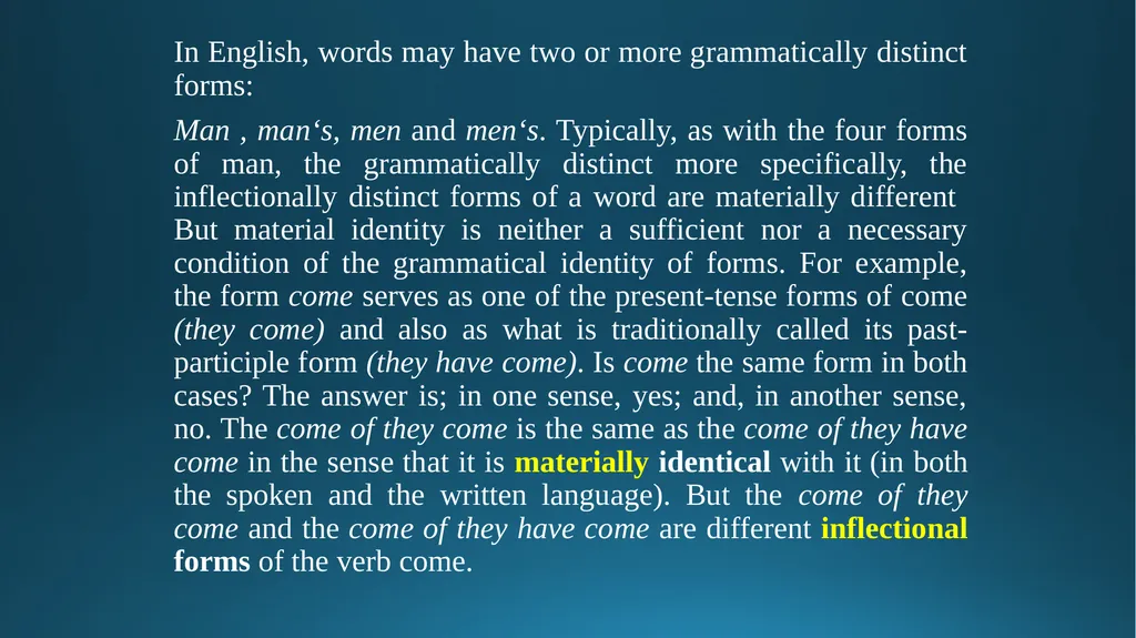Words forms & meaning transparent & opaque forms & - slide 15 of 41