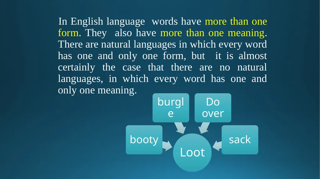 Words forms & meaning transparent & opaque forms & - slide 10 of 41