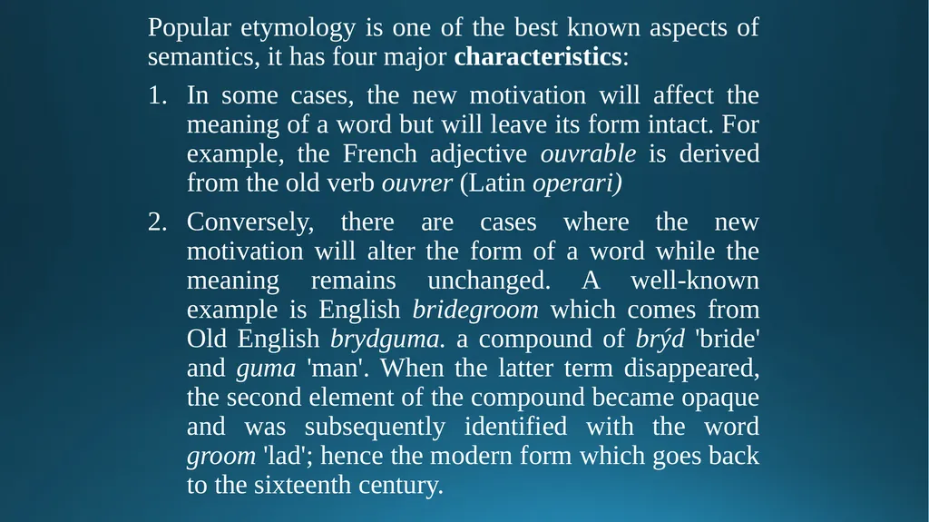 Words forms & meaning transparent & opaque forms & - slide 35 of 41