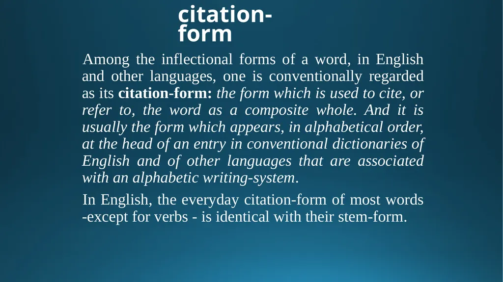Words forms & meaning transparent & opaque forms & - slide 8 of 41