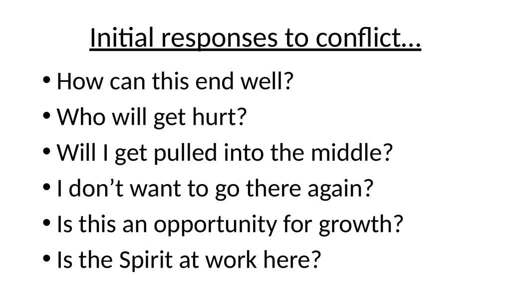 When conflict happens I’d rather be… Our stories - slide 3 of 8