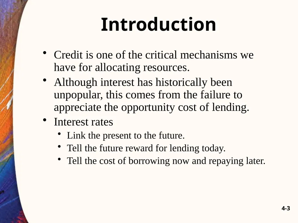Chapter Four 4-2 A Brief History of Lending - slide 3 of 47