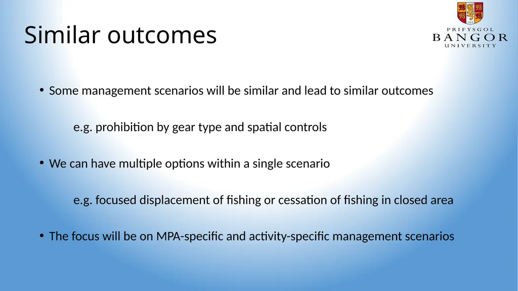 Management Scenarios Task: 1. Design 4 possible - slide 7 of 8
