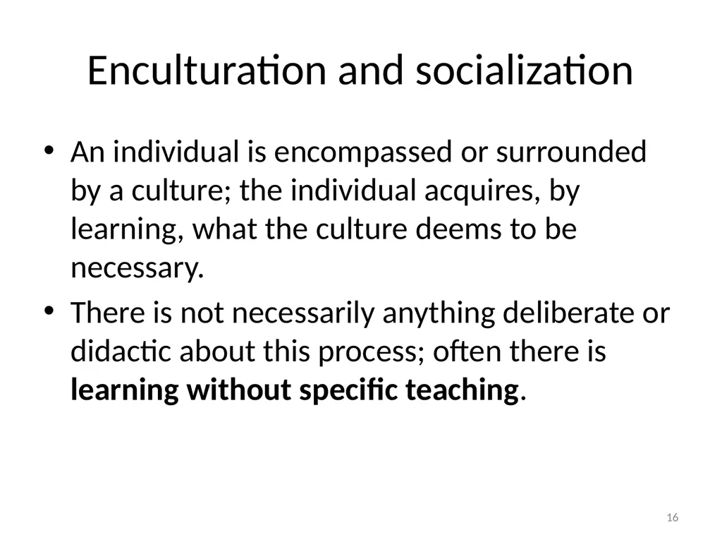 Cultural Transmission and Individual Development - slide 16 of 40