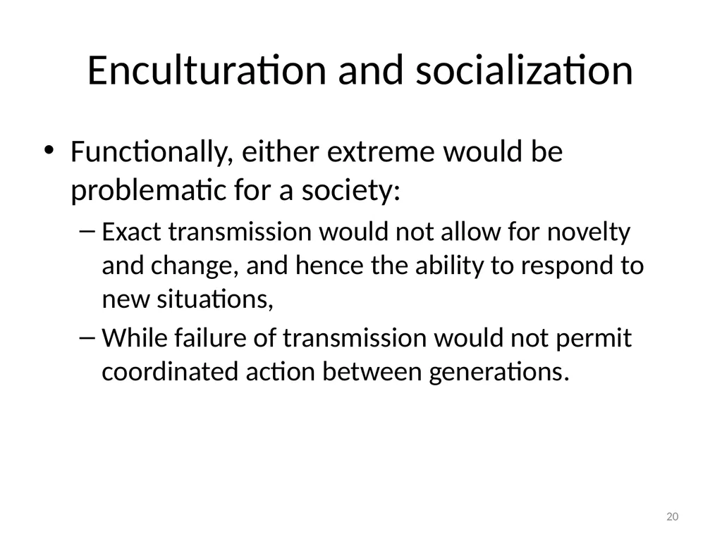 Cultural Transmission and Individual Development - slide 20 of 40