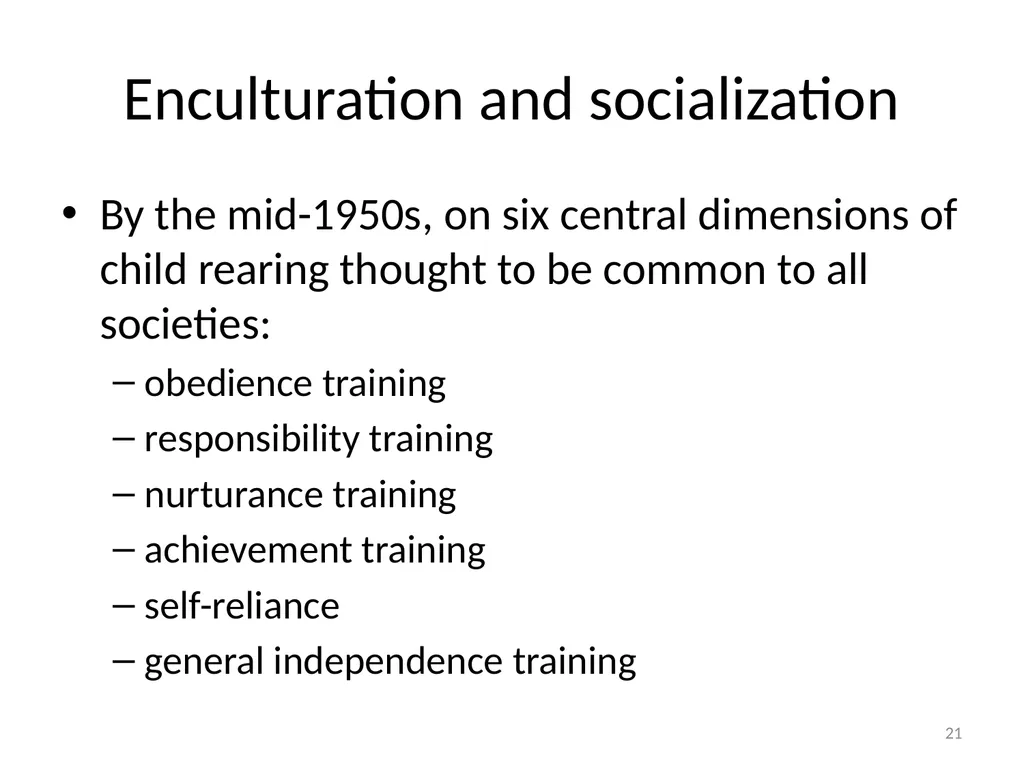 Cultural Transmission and Individual Development - slide 21 of 40