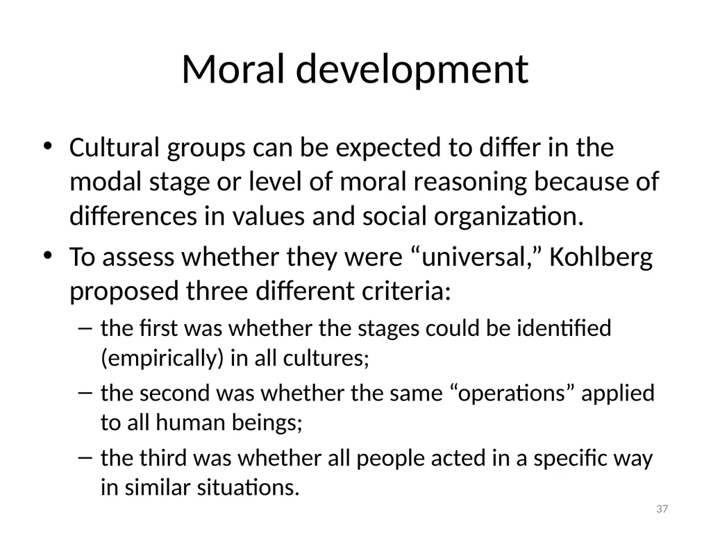 Cultural Transmission and Individual Development - slide 37 of 40