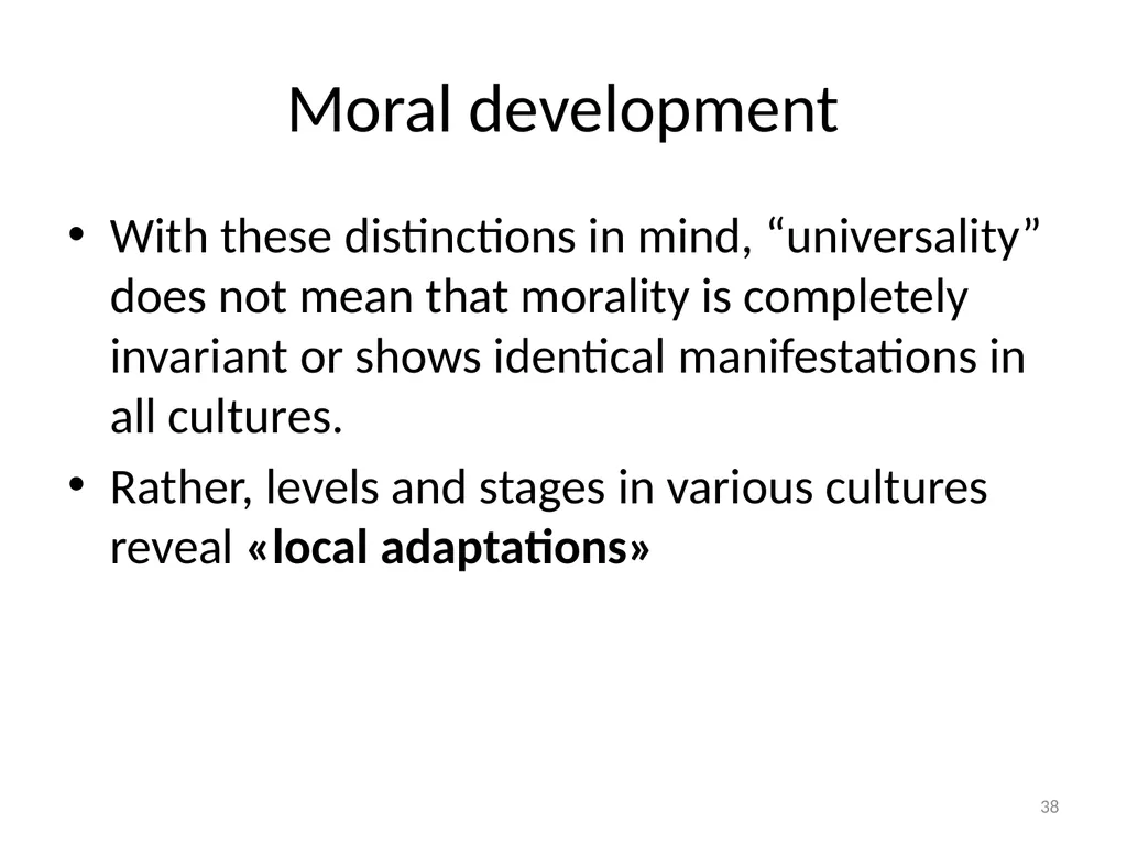 Cultural Transmission and Individual Development - slide 38 of 40