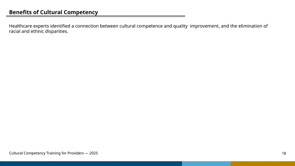 Cultural Competency Training for Providers — 2025 - slide 18 of 31