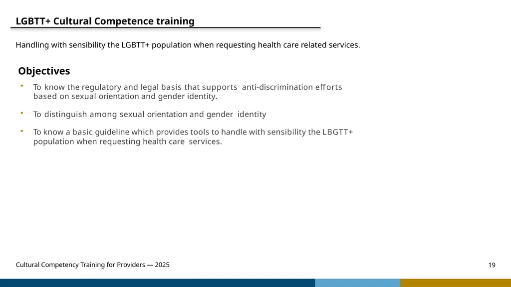 Cultural Competency Training for Providers — 2025 - slide 19 of 31