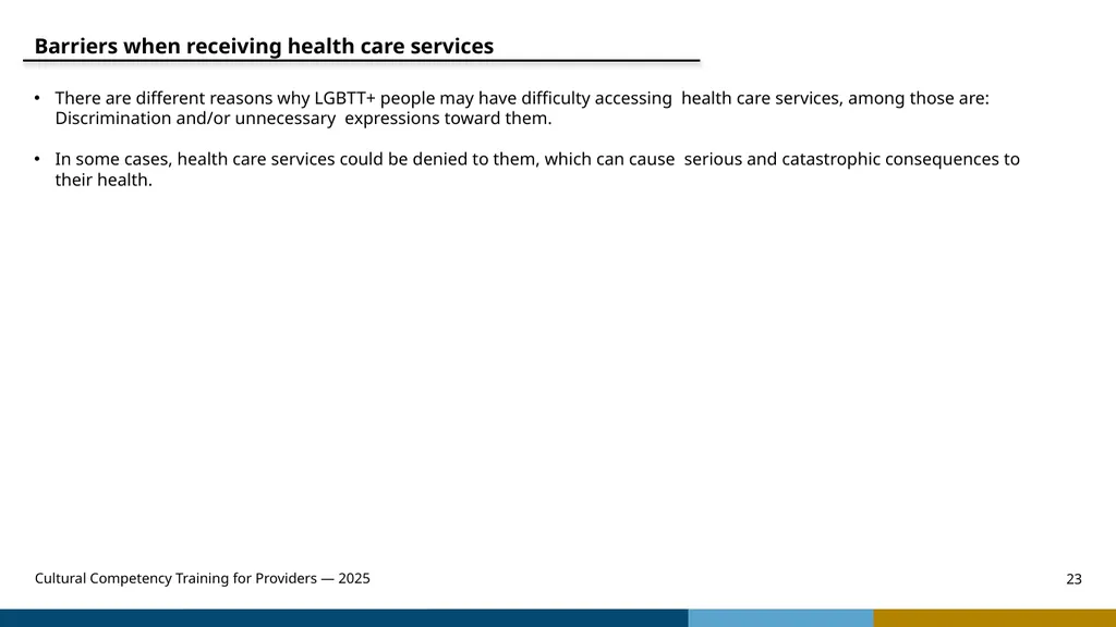 Cultural Competency Training for Providers — 2025 - slide 23 of 31