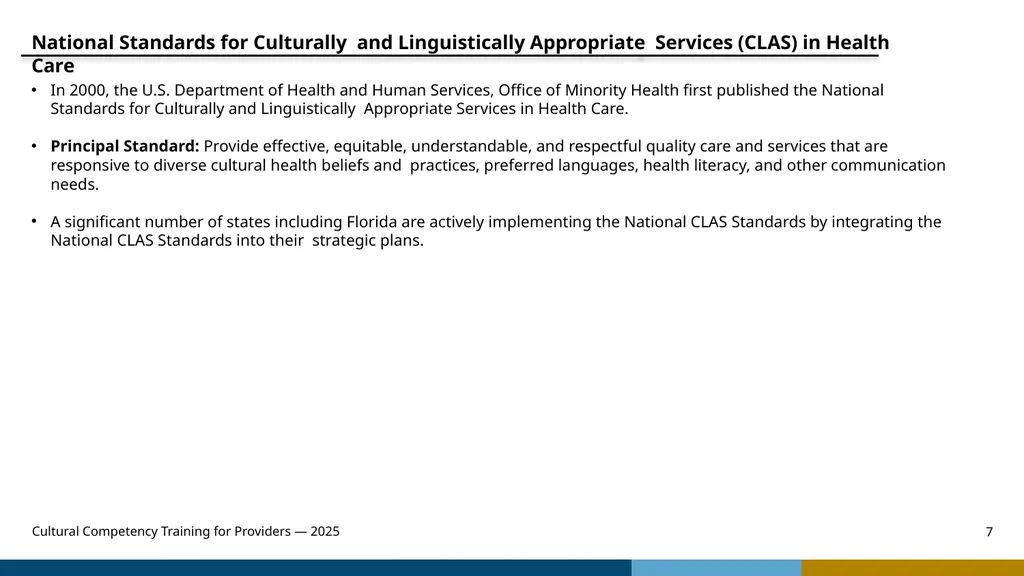 Cultural Competency Training for Providers — 2025 - slide 7 of 31