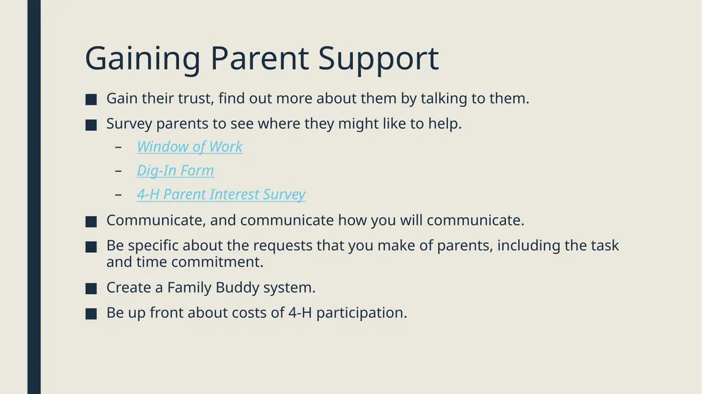 Engaging 4-H Parents Welcome! While we wait to get - slide 10 of 33