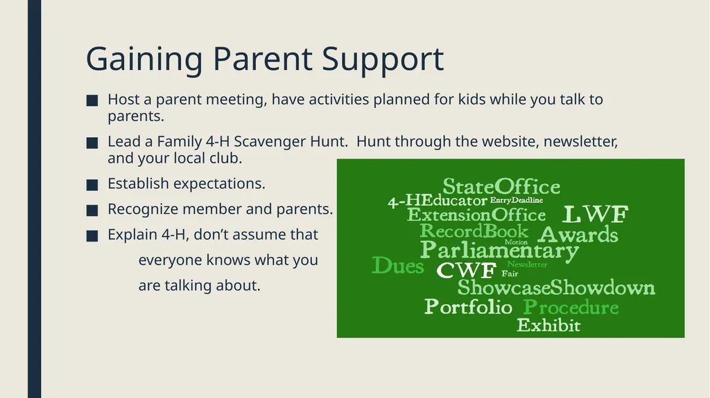 Engaging 4-H Parents Welcome! While we wait to get - slide 11 of 33