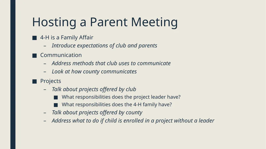 Engaging 4-H Parents Welcome! While we wait to get - slide 14 of 33