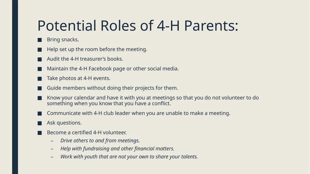 Engaging 4-H Parents Welcome! While we wait to get - slide 26 of 33