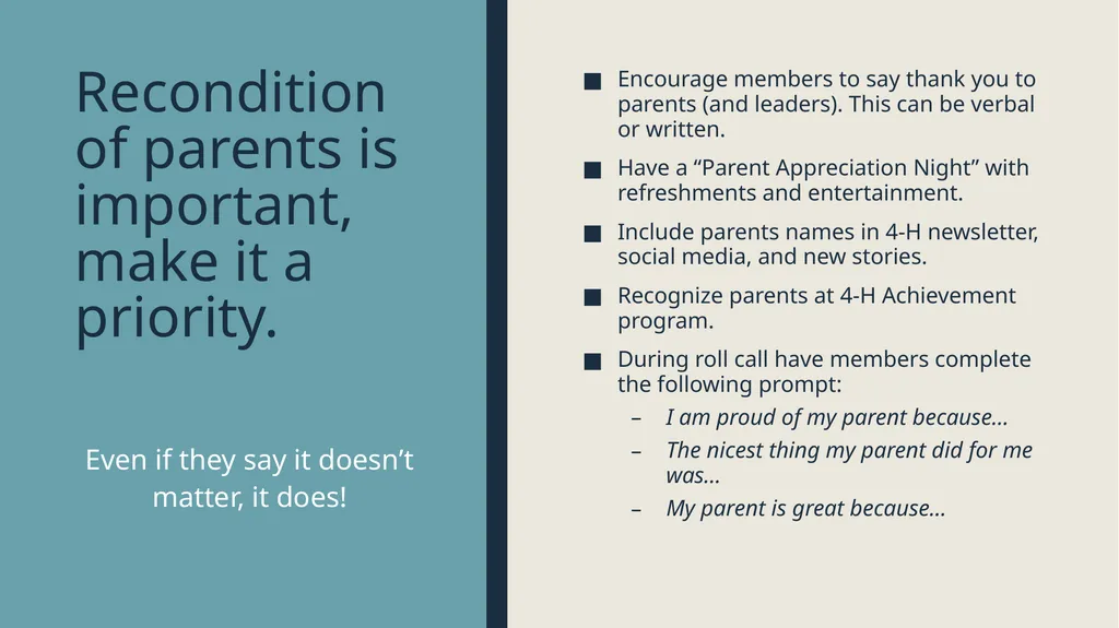 Engaging 4-H Parents Welcome! While we wait to get - slide 29 of 33
