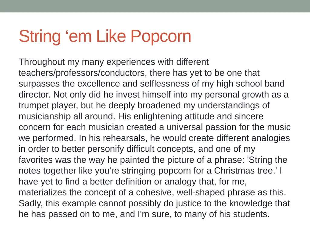 What follows is an example of the posts from the - slide 7 of 9