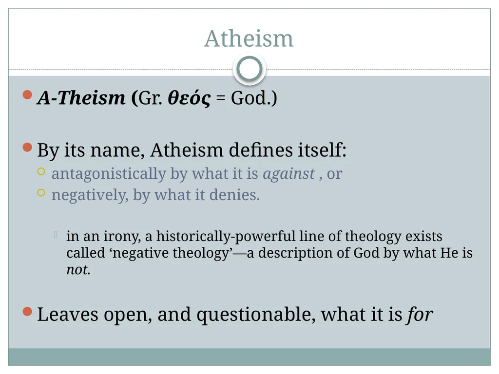 Dr. Stephen A. Ogden LIBS 7023 ATHEISM: A - slide 3 of 8
