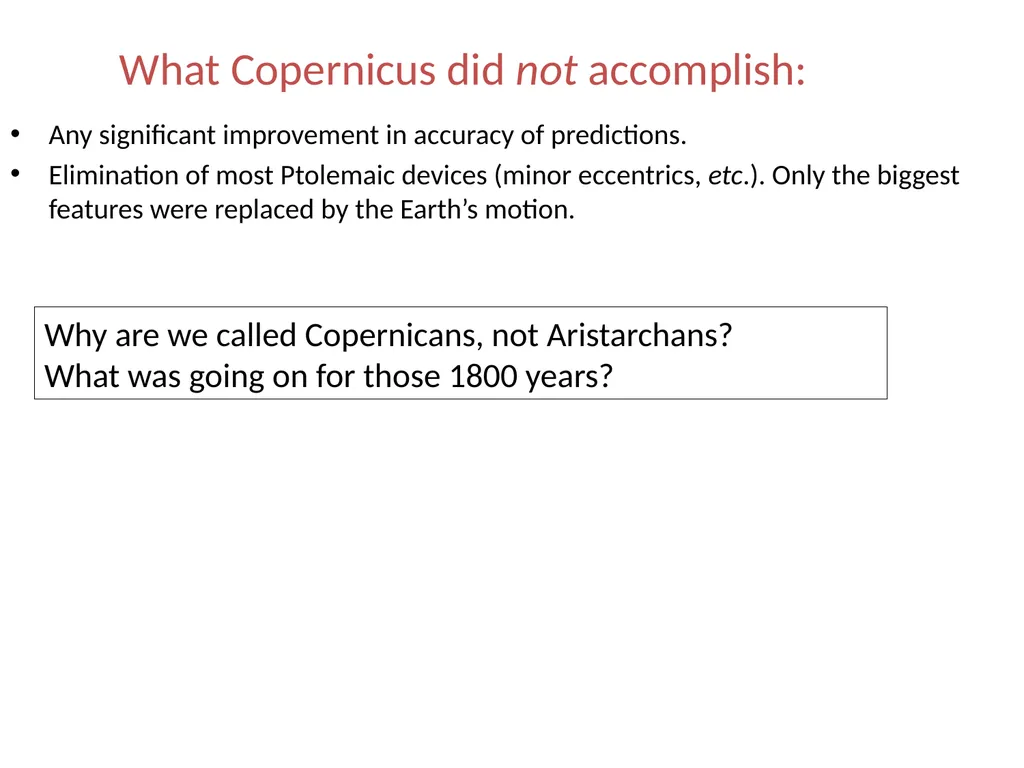 We begin to discuss the conceptual revolutions - slide 17 of 21