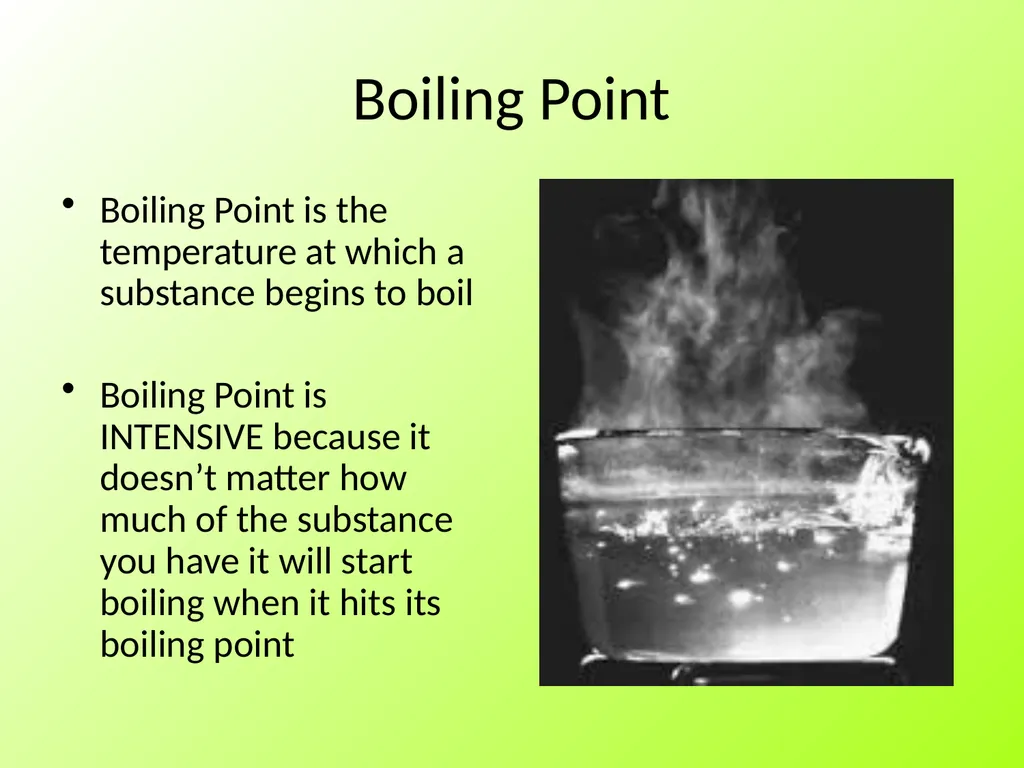 Physical Properties of Pure Substances Intensive - slide 17 of 28
