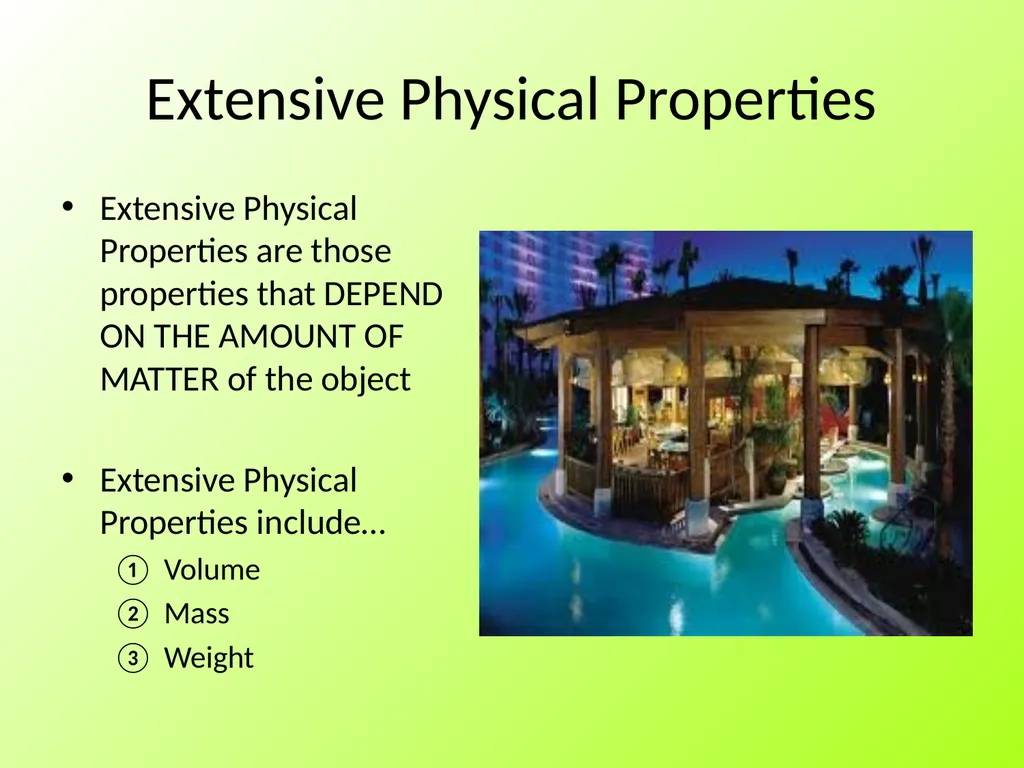 Physical Properties of Pure Substances Intensive - slide 19 of 28
