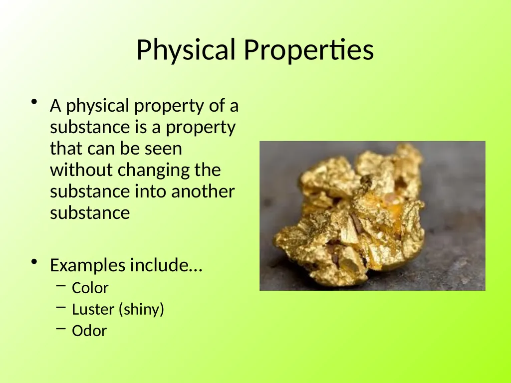 Physical Properties of Pure Substances Intensive - slide 7 of 28